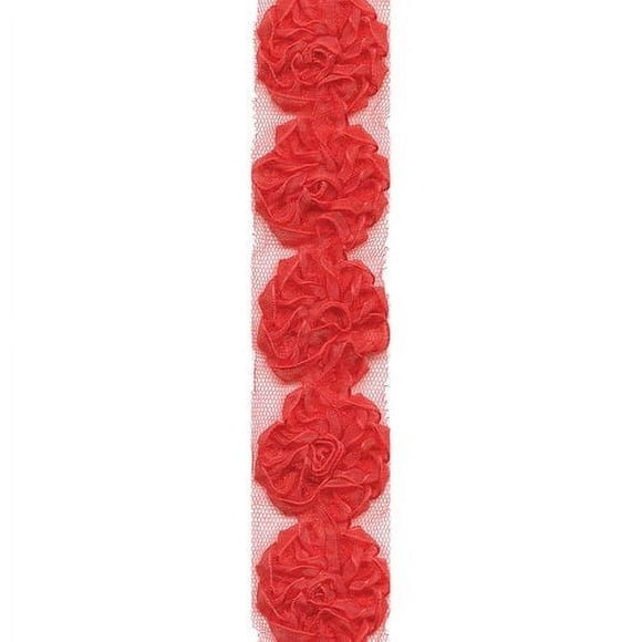 TRM FLWR RED 1 3/8 - FRENCH