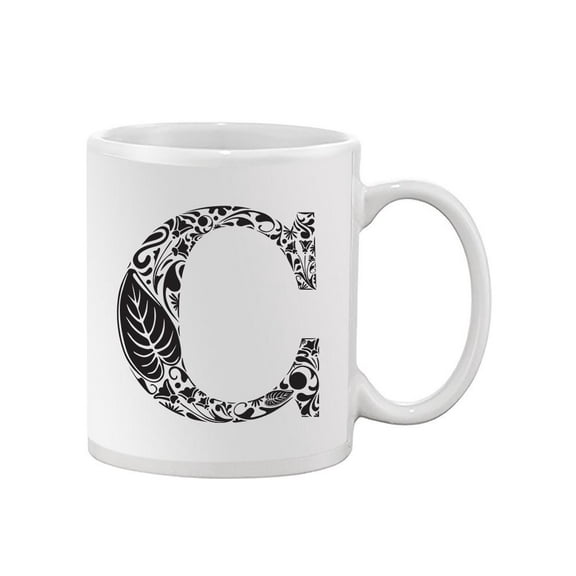Black And White Letter C Design Mug Unisex's -Image by Shutterstock