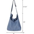 thumbnail image 4 of Kukuzhu Denim Shoulder Bag Casual Tote Bag Large Hobo Handbag Jean Purse for Women, 4 of 6