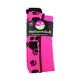 thumbnail image 2 of Crazy Socks with Paws Over the Calf (Hot Pink/Black, Medium), 2 of 2