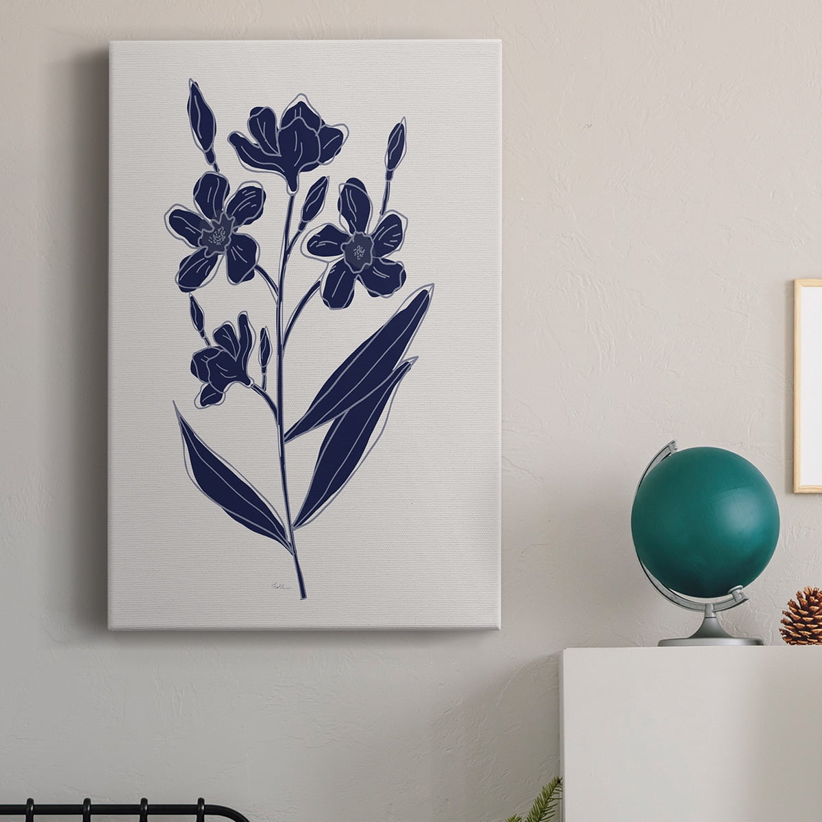 Indigo Botanical Study I Premium Gallery Wrapped Canvas - Ready to Hang