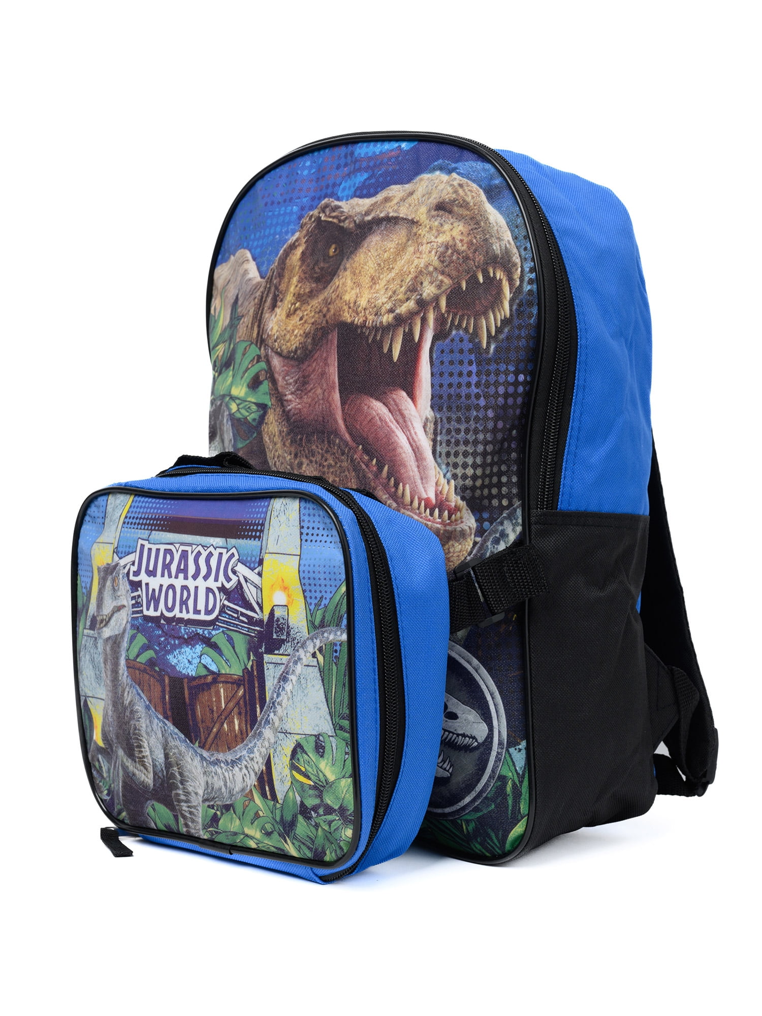 Lunch Bag for Kids,Dinosaur Insulated Blue Lunch Bag & Side Mesh Pocke –