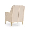 thumbnail image 5 of Luna Chair Finished in Velvet Fabric made with wood in Ivory Color, 5 of 7