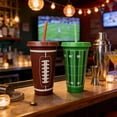 thumbnail image 3 of SHJHENG 6 Pack American Football Themed Party Cups, Reusable Plastic Drink Cups with Lids & Straws, for Super Bowl, Game Day, Tailgating & Sports Themed Parties, 3 of 6
