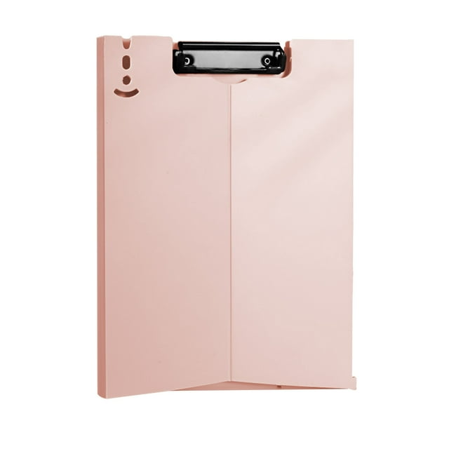 Btomtd Planche Verticale A4 Clip Livre Planche à Écrire Multi Fonction Dossier Pad Clip Type Données Test Papier de Rangement Clip, Rose