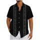 thumbnail image 1 of Mens Casual Botón Arriba Camisas Manga Corta Vintage Boliche Cuba Playa Camisas de Verano Botón Arriba, 1 of 5