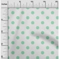 thumbnail image 1 of oneOone Cotton Poplin Mint Green Fabric Polka Dots Dots Sewing Material Print Fabric By The Yard 56 Inch Wide, 1 of 4