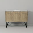thumbnail image 5 of Lancy 48 in W x 20 in D Rustic Acacia Bath Vanity and White Quartz Top, 5 of 10