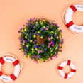 thumbnail image 6 of Artificial Daisy Wreath - 18 Inches Eucalyptus Wreath with Colorful Mixed Flower Wreath Farmhouse Spring Summer Wreath for Front Door Wall Decor, 6 of 9