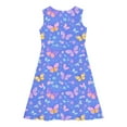 thumbnail image 7 of KkSLirnhs Girls Dresses Size 8 Toddler Kids Cute Flower Print Stretchy Camisole Sleeveless Dress A Line Dress 7 Years Multicolor, 7 of 7