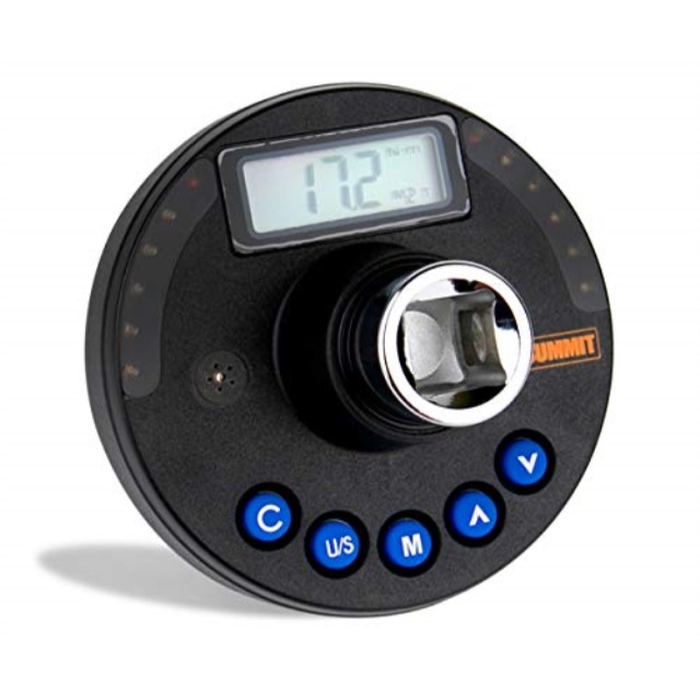 summit tools 1/2 inch digital angle torque adapter, 12.5250.7 ftlbs torque range, 1360 angle