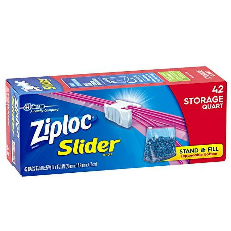  Ziploc Quart Food Storage Freezer Slider Bags, Power Shield  Technology for More Durability, 34 Count (Pack of 4) : Health & Household