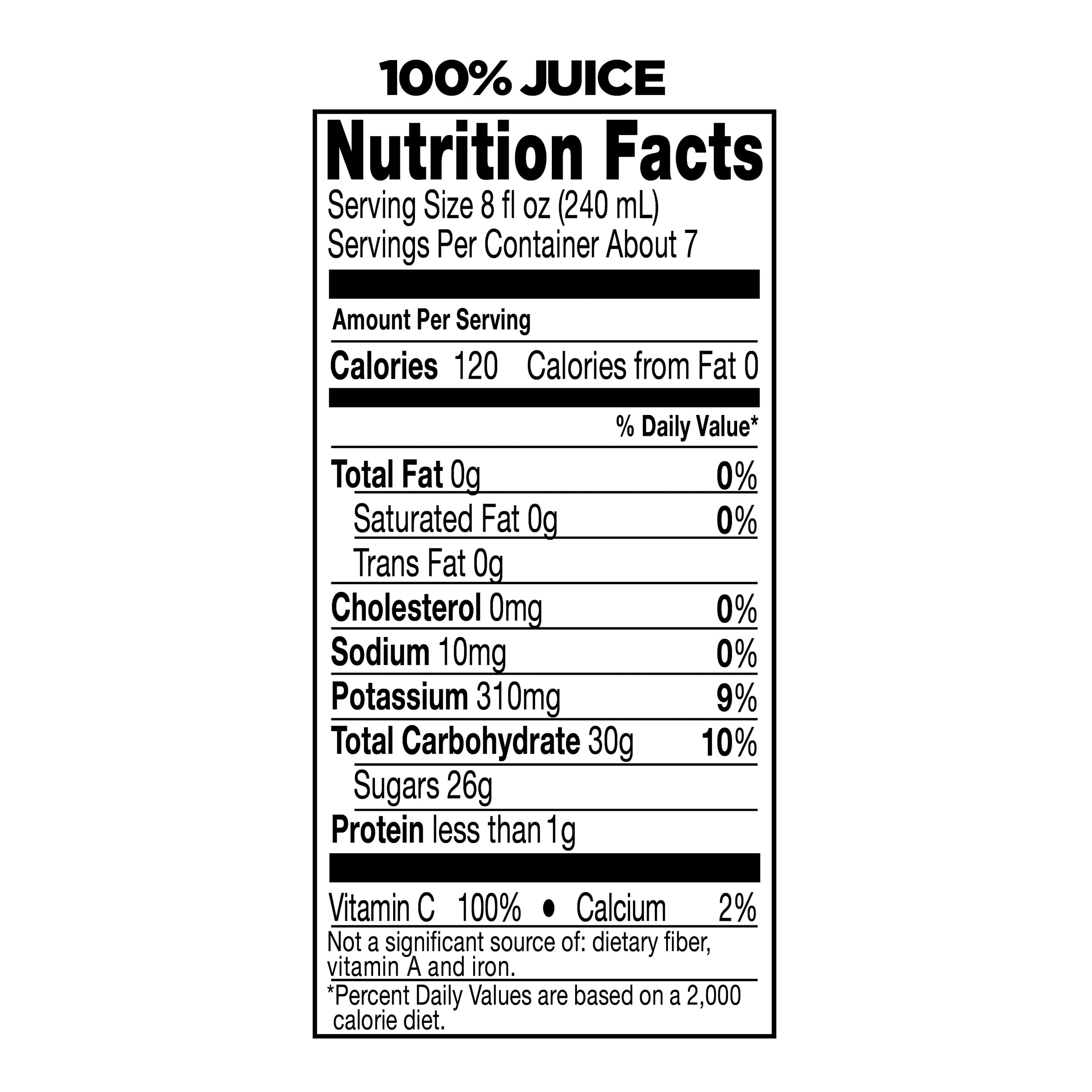 Dole Pineapple Juice Nutrition Label Bios Pics