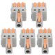 thumbnail image 2 of Conectores De Cable De Palanca, Conector De Empalme Conectores De Cable Compactos Ignífugos Para Fuentes De Alimentación Para Maquinaria Para Control Eléctrico Para Mejoras En OTVIAP Naranja, 2 of 8