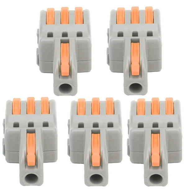 20 conectores rápidos SPLF13, 1 entrada y 3 salidas, divisor de cables TTap para motores de iluminación de 250 V (naranja)