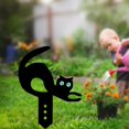thumbnail image 4 of Decoración de gato acrílico, arte de patio de gatos, adorno de decoración de suelo de césped de jardín, Animal Estiramiento 24x30cm Zulema Estaca de gato de jardín, 4 of 7