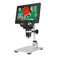 thumbnail image 1 of Microscope, Angle Réglable 7 Pouces LCD Affichage 1200X Microscope Numérique pour l'Inspection Industrielle EU Plug, 1 of 8