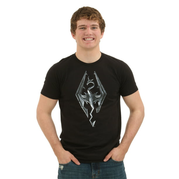 Bioworld Skyrim Dragon Logo T Shirt Walmart Com Walmart Com