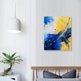 thumbnail image 4 of Chilfamy Canvas Painting Wall Art Blue and Yellow Pattern Pictures for Living Room Wall Decor 16x20 in / 12x16 in 12x16 in, 4 of 5
