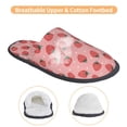 thumbnail image 3 of KLL Strawberries Slippers for Women Men House Slip on Indoor Outdoor Bedroom Furry Fleece Lined Ladies Comfy Anti-Skid Rubber Hard Sole-Large, 3 of 8