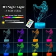 thumbnail image 2 of 3D Illusion Lacrosse Night Light with Remote Control, 16 Colors Changing Table Lamp for Room Decoration, 4 Flash Modes, Creative Birthday Christmas Gift for Boys and Girls, 2 of 18
