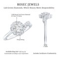 thumbnail image 5 of Rosec Jewels Designer Lab Created Diamond Flower Engagement Ring for Women - EF-VS Quality, 18K White Gold, US 8.00, 5 of 8