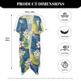 thumbnail image 6 of SCRAWLGOD Plumeria Print Womens Swimsuit Coverup Monstera Palm Leaf Print Casual Long Bathing Suit Cover Up Lightweight Soft Beach Cover Up for Beach Party, 6 of 6