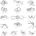 thumbnail image 3 of Kid Brain Nine Ring Set Toy Links Chinese Puzzle Teaser Adult Game Education, 3 of 6