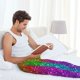 thumbnail image 5 of Fotbe Colorful Glitter Pantalones de Pijama para Hombre, Pantalones de Dormir, Pantalones de Casa con Cintura Ajustable y Bolsillos-Small, 5 of 6