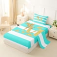 thumbnail image 2 of Erosebridal Bowknot Initial M Twin Sheet Sets for Girls, Abstract Ombre Bedding, 3pcs, 2 of 5
