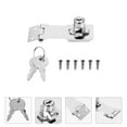 thumbnail image 3 of Door Lock Hasp Safety Packlock Clasp with Key - Silver (3inch), 3 of 6