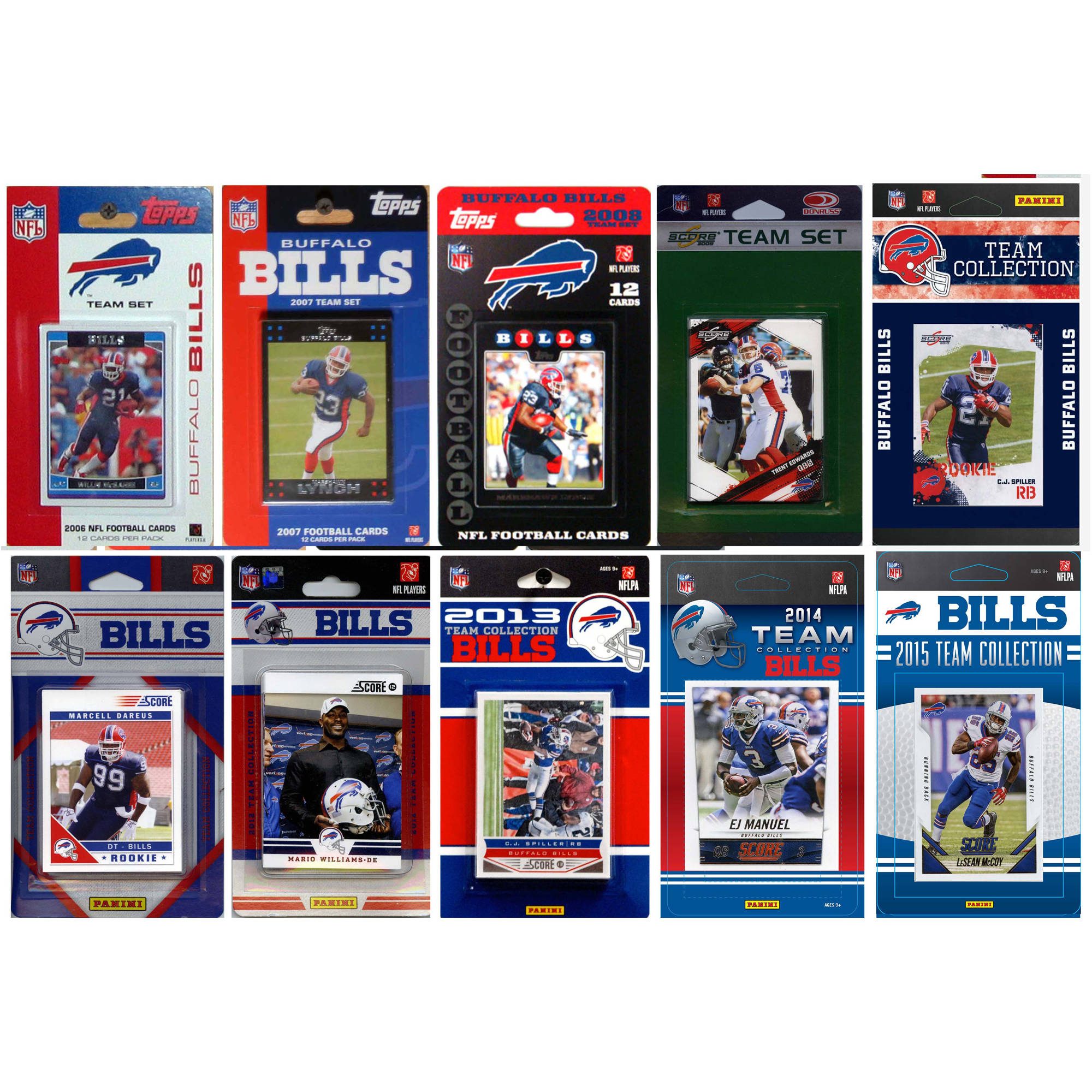 C & I Collectables C&I Collectables NFL Buffalo Bills 10 Different Licensed Trading Card Team