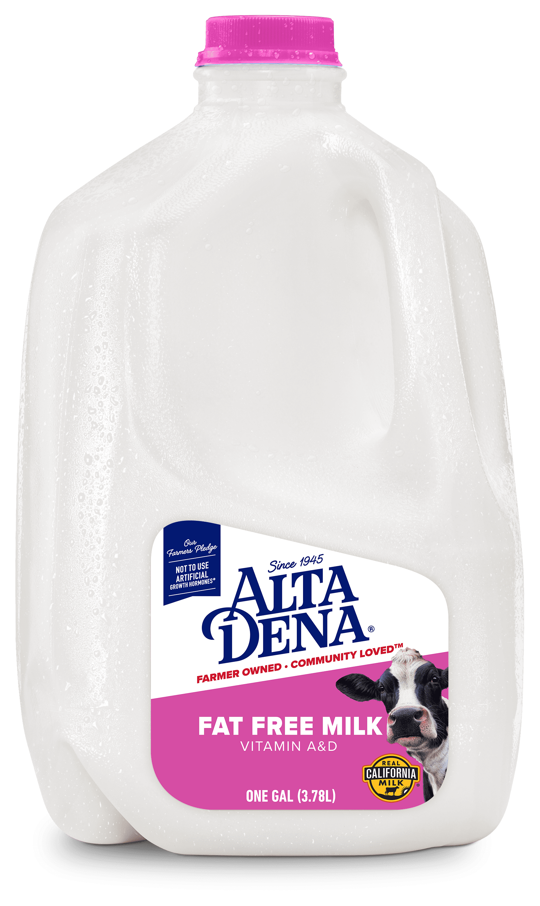 Alta Dena Fat Free Milk with Vitamin A and Vitamin D, Skim Milk Gallon 1 Jug