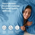 thumbnail image 4 of CGK Linens 3-Piece Premium Duvet Cover Set - King Size Soft Comforter Cover With Zipper & Matching Pillowcases, Denim Blue, 4 of 7