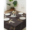 thumbnail image 3 of Japanese Style Suqare Tablecloth - 60 x 60 Inch, Vintage Cranes Ocean Wave Black Grey Waterproof & StainResistant Tablecloth, Washable Oil-proof Table Cover for Dining/Party/Wedding/Camping/Buffet, 3 of 9