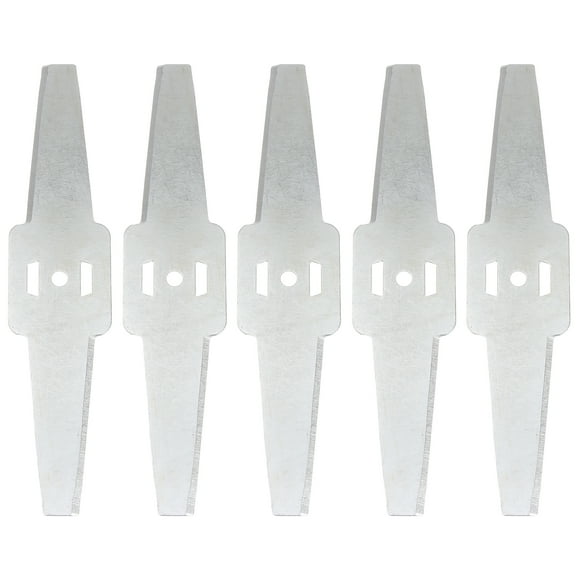 SHISUYAN Replacement Spool For Lawn Mower Steel Blades Silver 5Pcs 5.9X1.3X0.1In