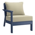 thumbnail image 4 of WestinTrends Avalon Outdoor Patio HDPE Loveseat Sofa with Patio Cushions, Navy Blue/Beige, 4 of 5