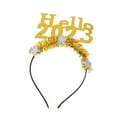 thumbnail image 3 of Diadema Hello 2023 Fernando Aro de pelo de año nuevo Dorado, 3 of 8
