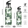 thumbnail image 2 of Yayeee 33oz Double Wall Stainless Steel Water Bottle with Flip Straw, Army Green Camouflage Pattern, 2 of 7