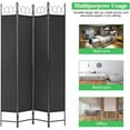 thumbnail image 6 of FDW 4 Panel Room Divider 6 ft Steel for Home Office Bedroom, Black, 6 of 7