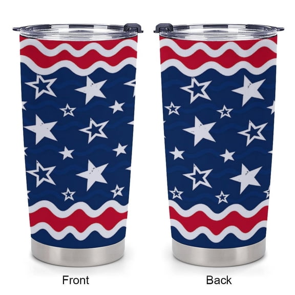 American Flag Tumbler 20oz, Stainless Steel Travel Cup with Lid, Insulated Coffee Mug, Gifts for Men Women Boys Girls Friends Sisters Brothers on Birthday Christmas July 4th Tumbler