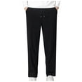 thumbnail image 5 of Sakmal Slim Straight Leg Sweatpants Men's and Big Men's Open Bottom Drawstring Fleece Lined Pants Workout with Pockets Black Mens Sweatpants L, 5 of 5