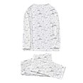 thumbnail image 4 of WCJM Adult Women Daily Relax Sets Printed Long Sleeve Top and Comfort Everyday Trousers Grey Long Sleeve Crew Neck Pajama Sets, 4 of 7