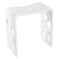 thumbnail image 1 of Ancona Banc de Douche en Pierre Acrylique Pure 17” en Blanc Mat, 1 of 8