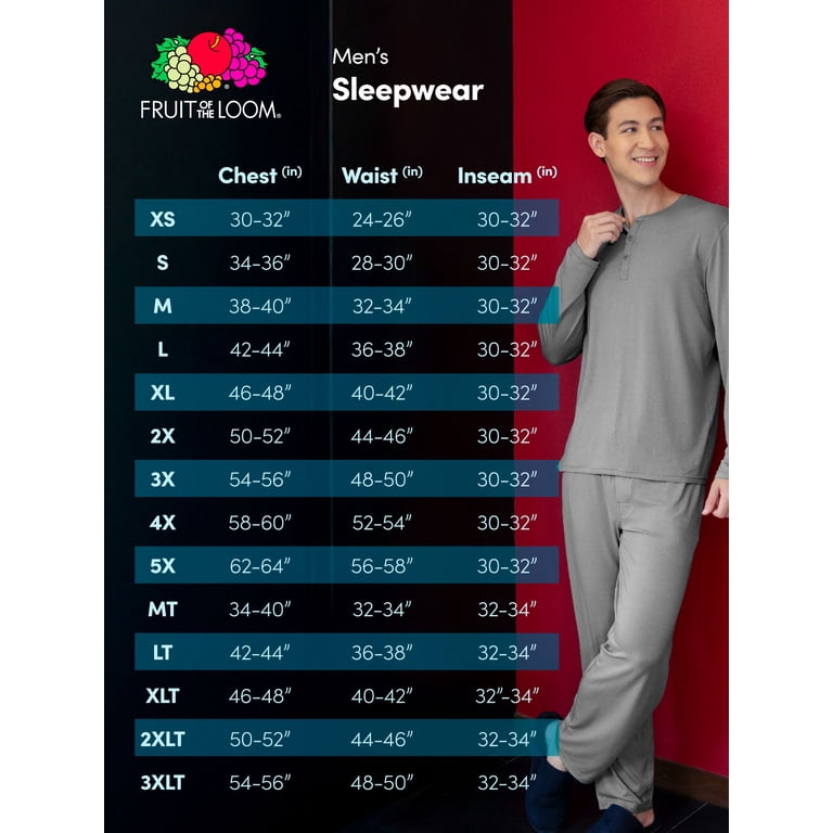 Fruit of the Loom Men's Raglan Pajama Sleep Set photo 4