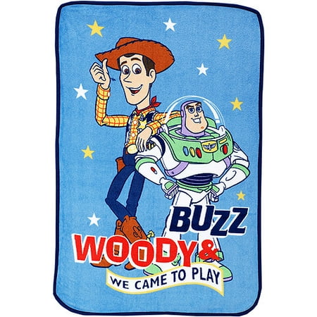 Disney - Toy Story Buzz and Woody Plush Blanket - Walmart.com