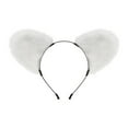 thumbnail image 3 of Diadema con orejas de oso esponjosas, accesorios para el cabello de dibujos animados para cosplay, baile de graduación, carnaval Blanco, 3 of 10
