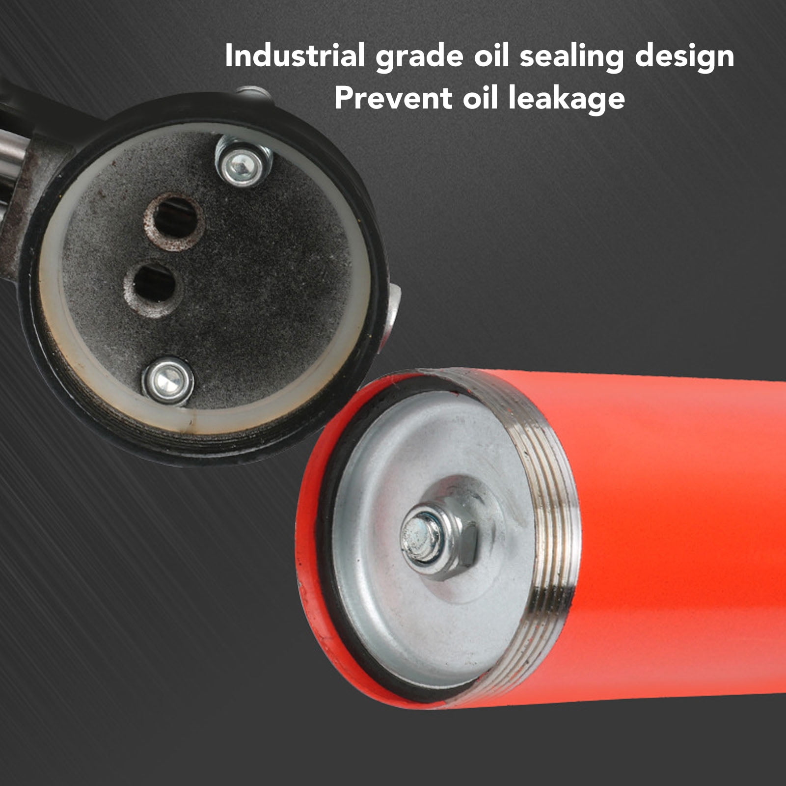 LAZIOEGR 600cc Dual Rod High Pressure Manual Grease Gun 14000PSI Effort Saving Lever Action Oiler for Industrial Automotive Tools (17.7 inches / 45 cm)