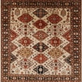 thumbnail image 1 of Ahgly Company Indoor Square Mid-Century Modern Saffron Red Oriental Area Rugs, 7' Square, 1 of 6