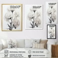 thumbnail image 4 of Designart "Black And White Simplistic Carnations" Carnations Floater Framed Wall Art Living Room, 4 of 5